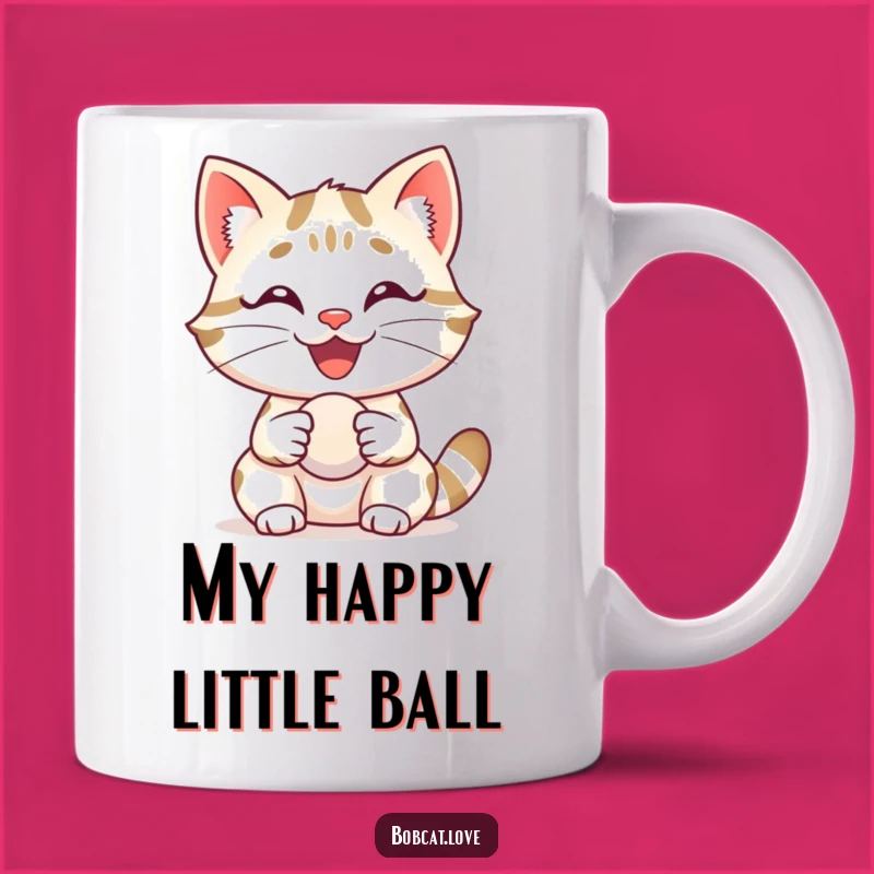 Funny Delighted Bobcat Mug - Happy Gift for Cat Lovers with Big Grins
