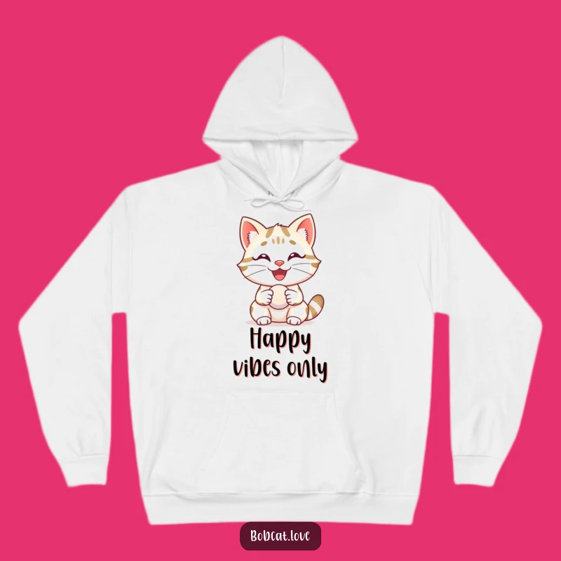 Cozy Funny Delighted Bobcat Hoodie - Warm & Happy Gift for All