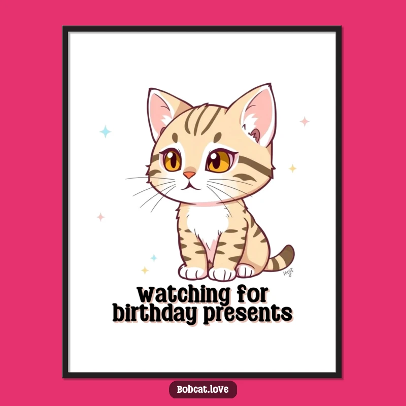 Free Printable Bobcat Wall Art: Focused Hunter Humorous Downloadable Fierce Decor