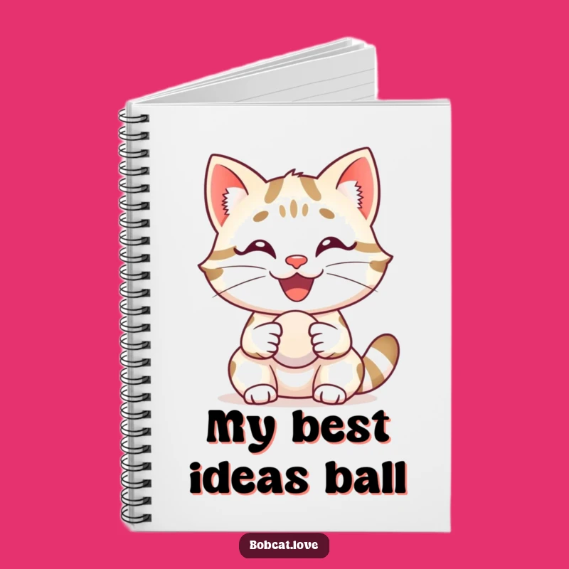Funny Delighted Bobcat Notebook - Journal Your Happiness with a Grin