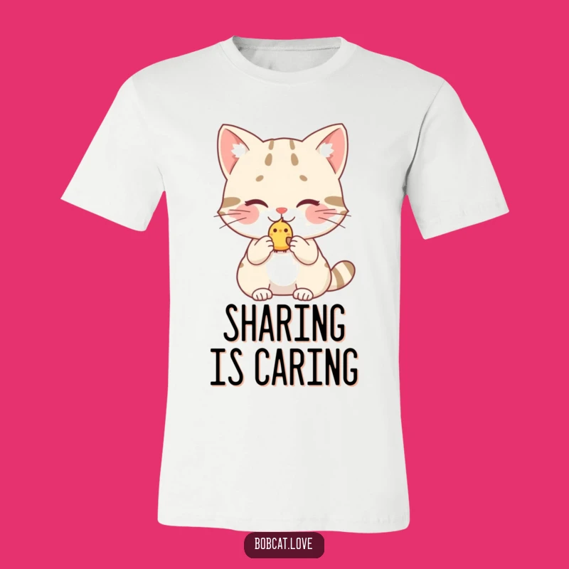 Funny Bobcat Birdy Offering T-Shirt: Hilarious Kindness Tee