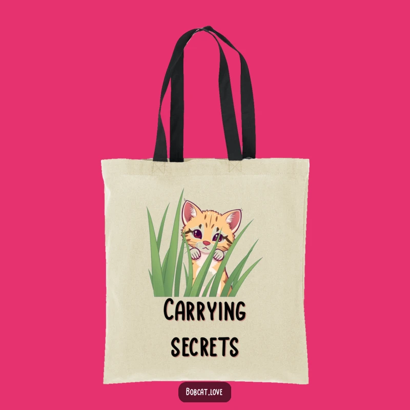 Funny Curious Bobcat Tote Bag - Carry Your Essentials with Wild Style
